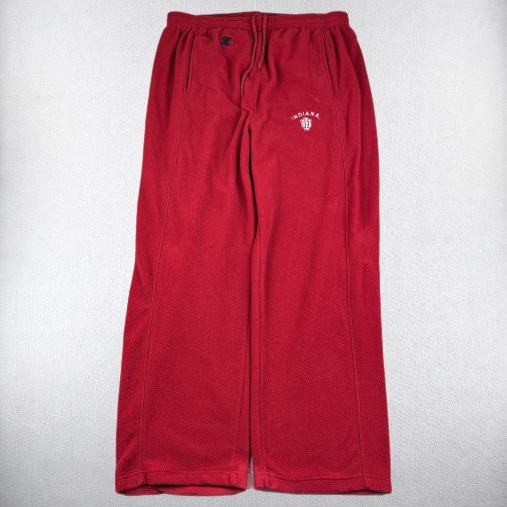 VTG Starter Sweatpants Mens XL Red Indiana University Fleece Lounge Pants 90s